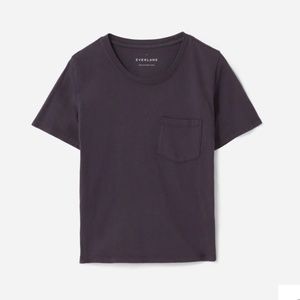 Everlane box cut pocket tee in ink grey
